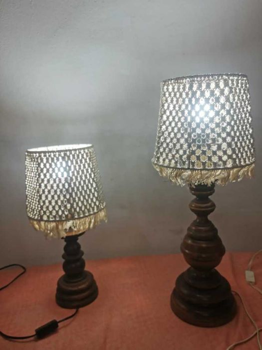 Veioza din lemn vintage