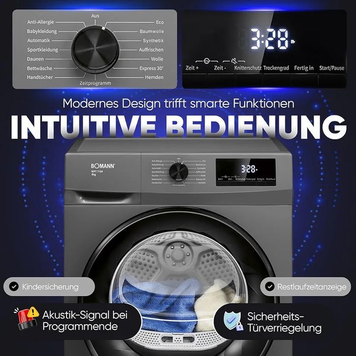 Нова сушилня с термопомпа Bomann WPT 7154