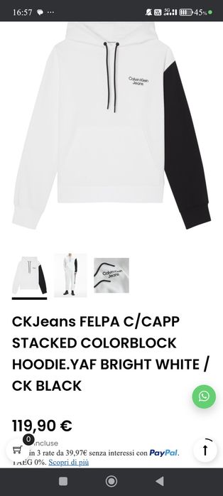 Нов Мъжки Суичър Calvin Klein Jeans Мъжки в Размер L