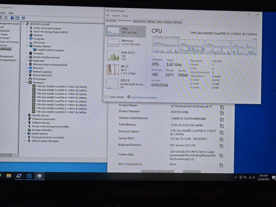 Dezmembrez Laptop HP EliteBook i5