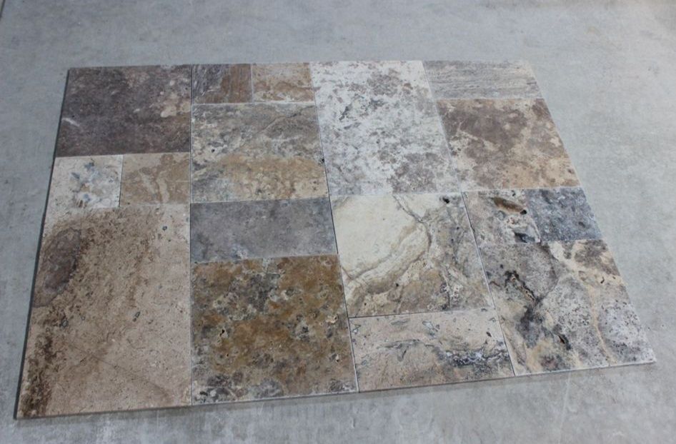 Травертин Силвър Френч Патерн сет - 49 лв.м2 с ДДС