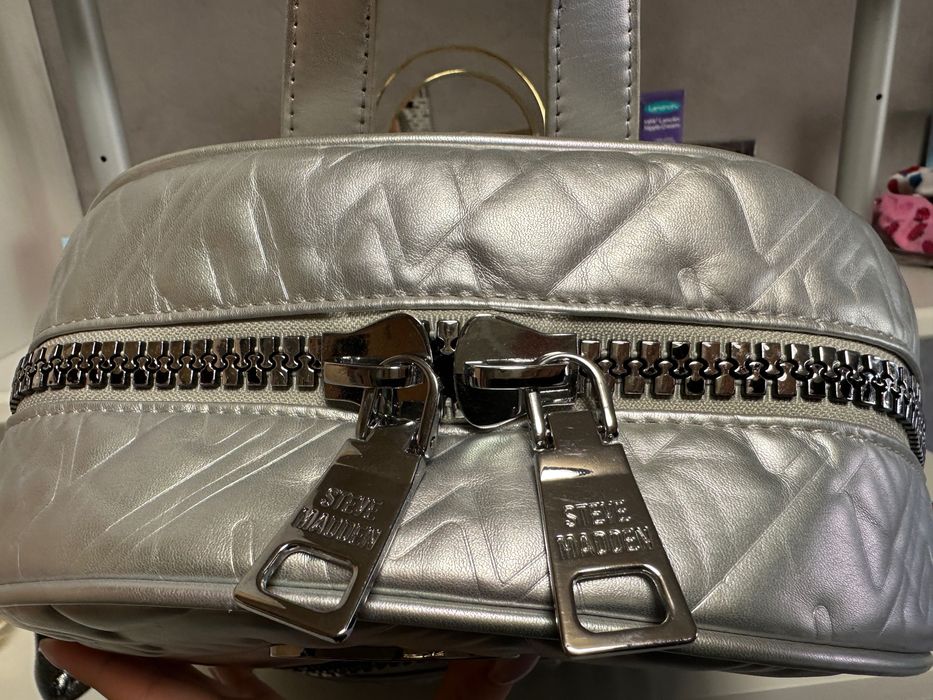 Steve Madden Раница Glazed от еко кожа, Сребрист