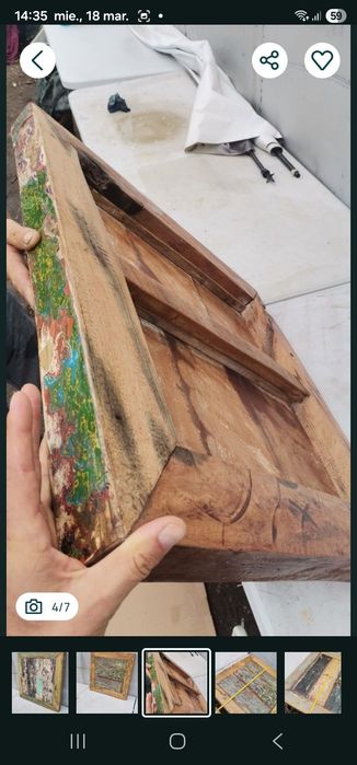 Blaturi de mese din lemn masiv recuperat pret

300 lei blatul