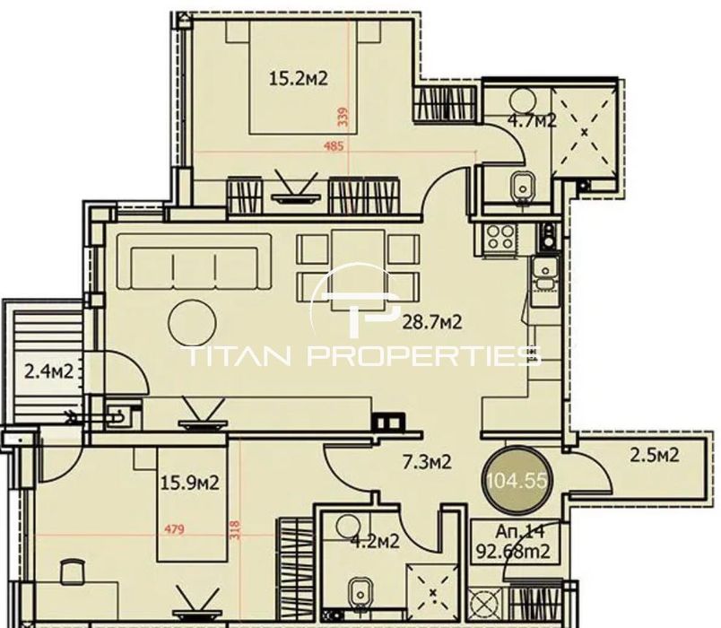 Тристаен за продажба в кв.Драгалевци