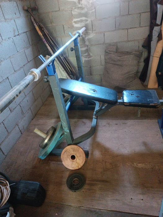 Гриф с блинами 118 кг