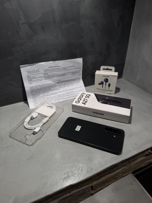 ЧИСТО НОВ Samsung A27 5G +  Samsung слушалки подарък