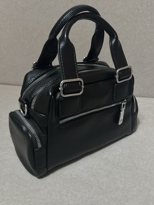 Сумка черная кожа