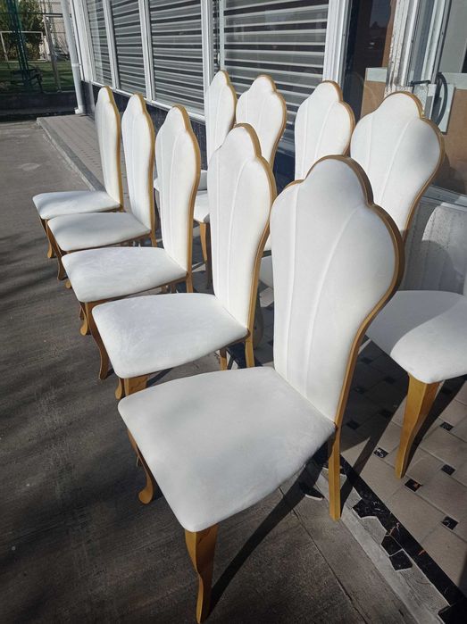 Стул для кухни и гостевой — металлический каркас, золотой цвет