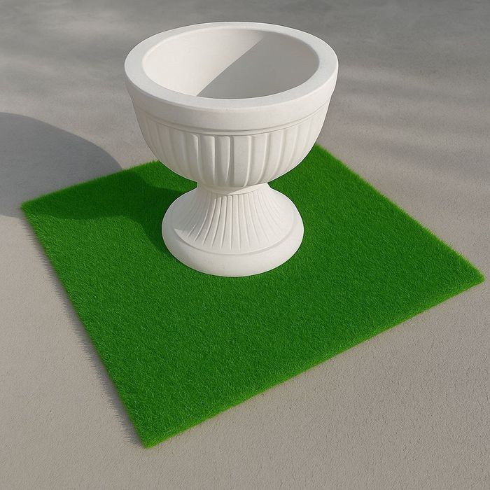 Kashpo beton va mramor gul tuvaklar