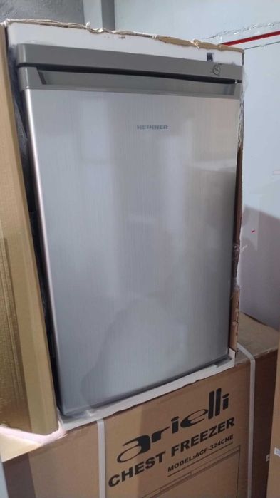 Чисто нов Иноксов-Сив Вертикален Фризер Heinner 91 л 4 чекмеджета