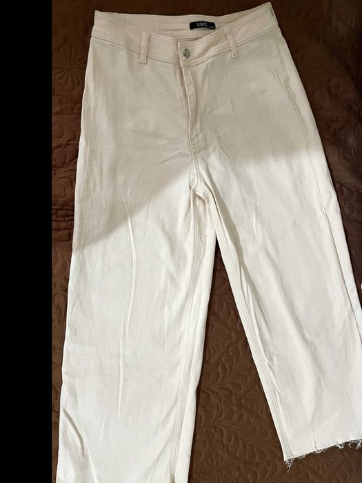 Дамски дънки, L, Л, бели