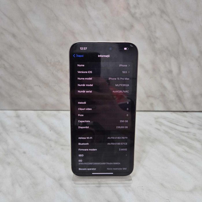 Telefon Apple iPhone 15 Pro Max 256GB Natural Cutie Zeus 33121/34557