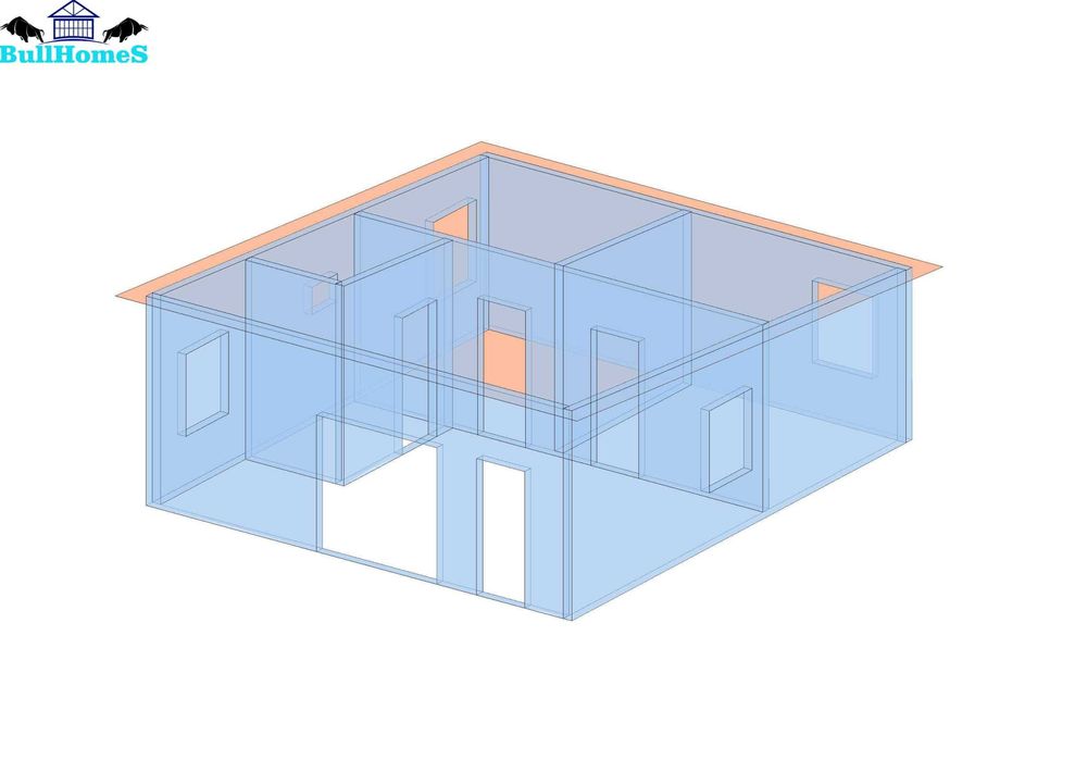 Къща,Бунгала,Сглобяеми къщи,Преместваеми,Модулни,Жилищни-54.6м²