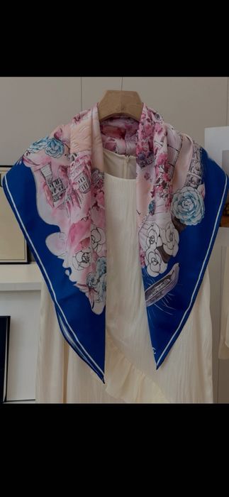 Eșarfe Chanel model 2026, 8 modele, 100% mătase, 90×90cm