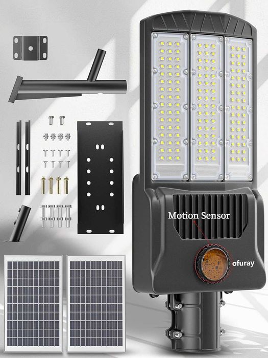 Ofuray Of-10000W соларна улична лампа с дистанционно, 6500К, IP67