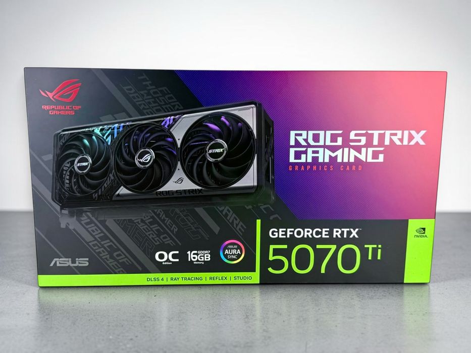 Видео карта ASUS ROG Strix GeForce RTX 5070 Ti OC 16GB GDDR7 ЧИСТО НОВА!