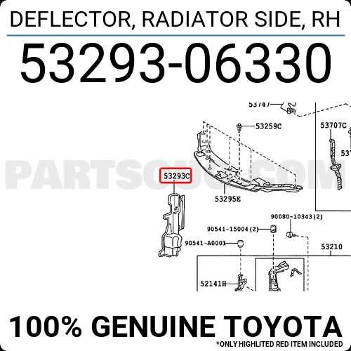 Дефлектор радиатора правый Toyota Camry v50 американец
