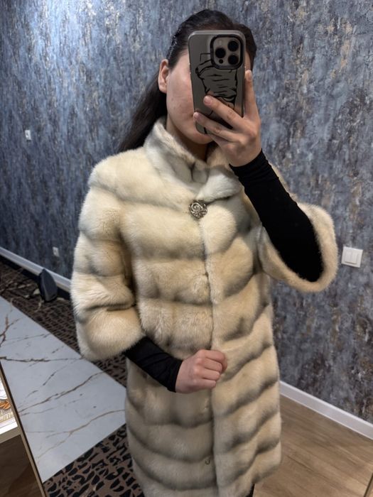 Норковая шуба, беж