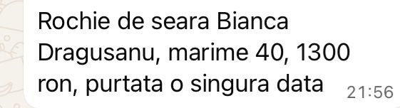 Vand rochii de seara/zi