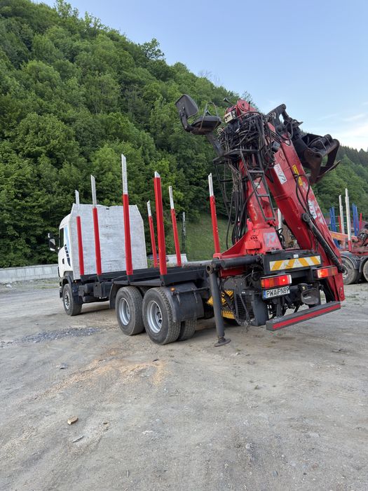 Camion forestier/transport busteni Scania R420 2007 6x4( macara Penz Z14)