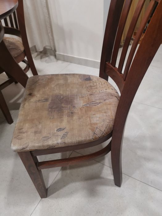 Мааса от масив със 6 стола от масив