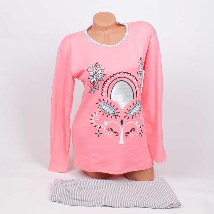 Дамска пижама в цвят корал