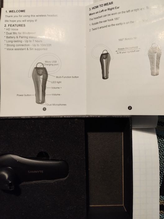 Блютуз гарнитура Samnyte