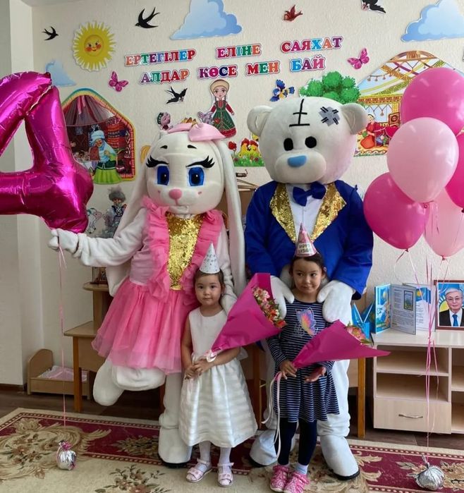 Мишка и Зайка костюмы на прокат 6000 тенге