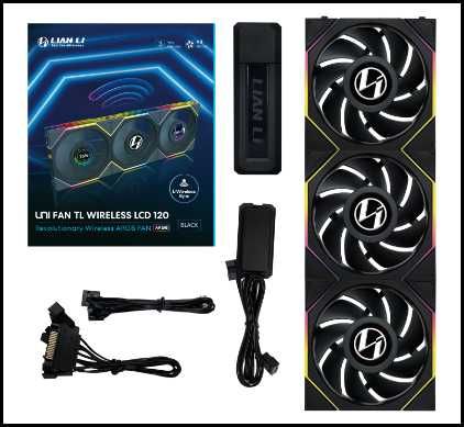 Lian Li Uni Fan TL LCD Wireless 120 Reverse Blade Комплект x3