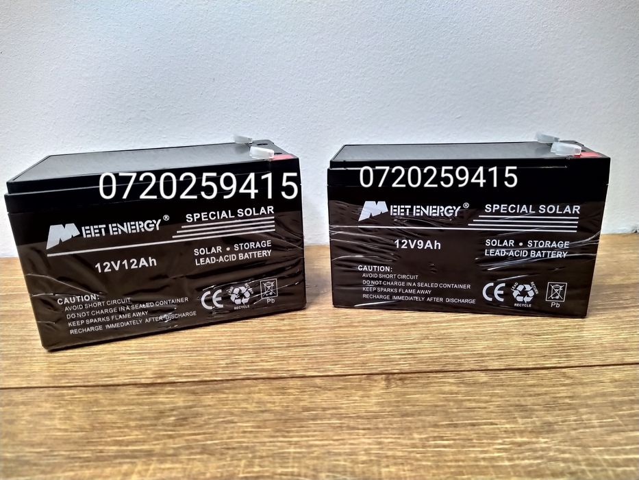 Acumulator Pentru Panou Solar, Camping, Pescuit, Meet Energy 12V 9Ah