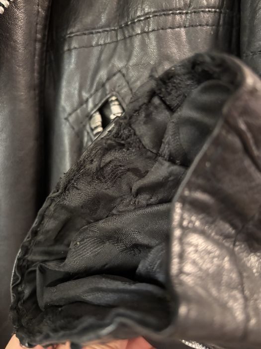 Geaca piele naturala neagra