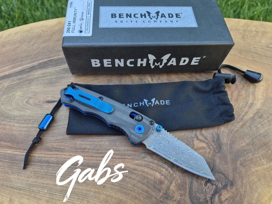 Сгъваем нож Benchmade Full Immunity 290-241 Gold Class,CPM Damaskus,Carbon