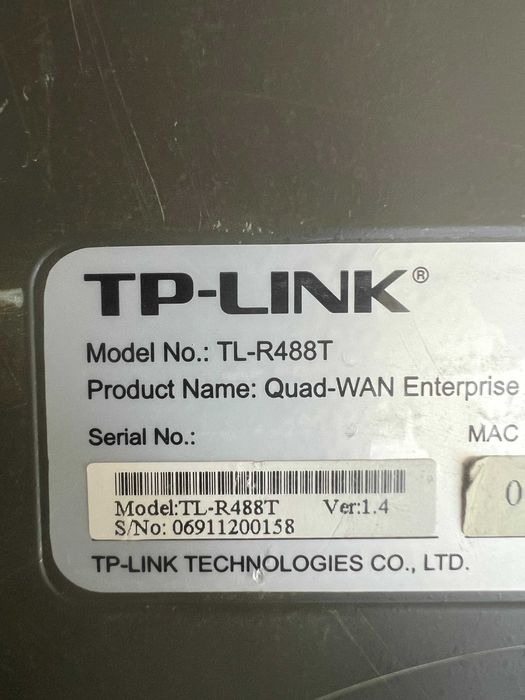 Router TP-Link TL-R488T 4 WAN (load balancing și fail-over)