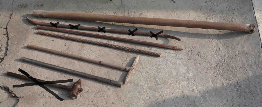 Ломы разные, кувалда, труба стальная диаметр 60 мм