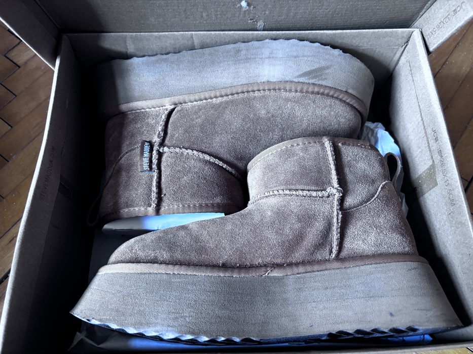 Ghete Steve Madden Campfire Platform (stil UGG Ultra Mini) mărimea 37 - Purtate o dată
