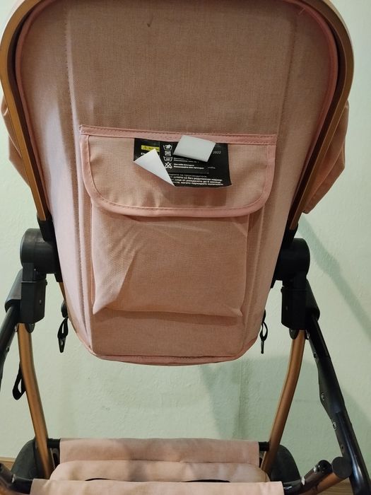 Комбинирана бебешка количка 2 в 1 Moni - Florence, розова