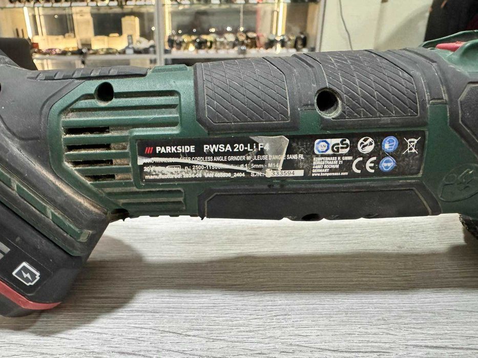 Акумулаторен ъглошлайф Parkside PWSA 20-Li F4