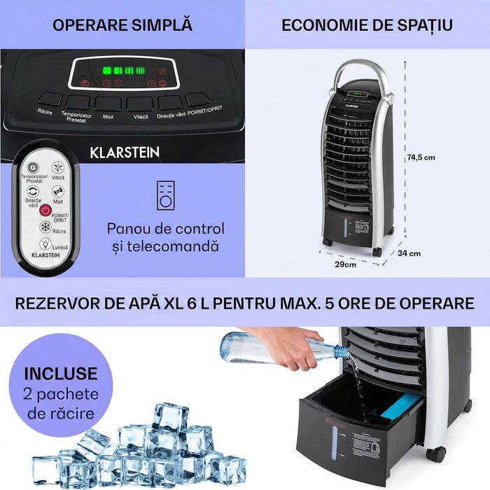 Răcitor de aer Klarstein Maxfresh 6 L 444 m3/h