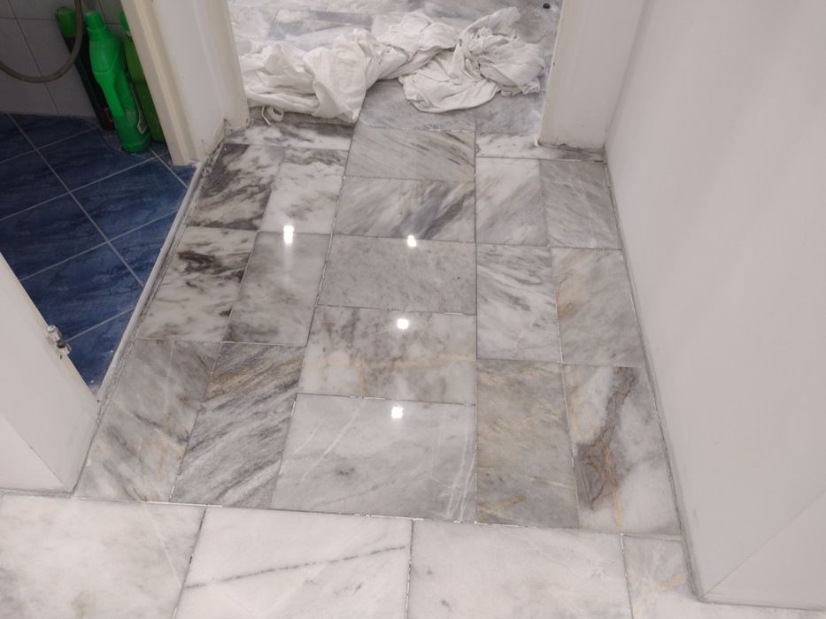 Шлайфане на стара мозайка, мрамор, варовик, гранит и д-р.