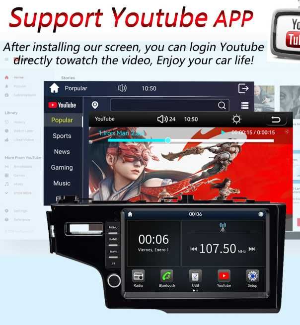 За Honda Jazz 2015-2020г. Linux Mултимедия