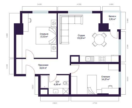 Modera Towers 21 этаж по 2884 у.е. | 207000 у.е. | 71.79m2