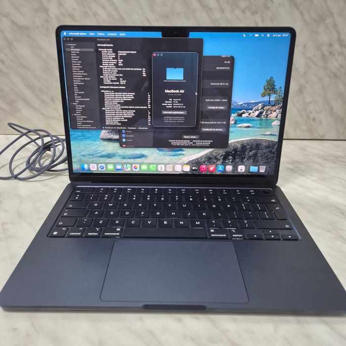 Laptop Apple MacBook Air M3 2024 16gb 256gb Blue 53 cicluri 100% baterie Zeus Amanet Rahova 35351