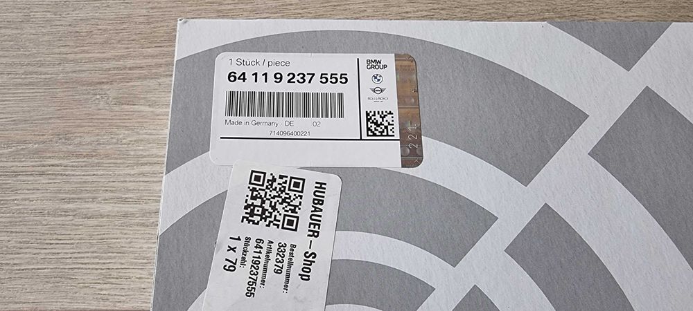 Филтър купе БМВ F30 - оригинален с активен въглен