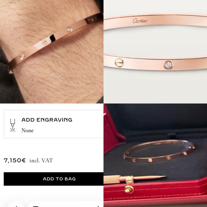 Cartier Love Small 6 Diamonds Rose Gold