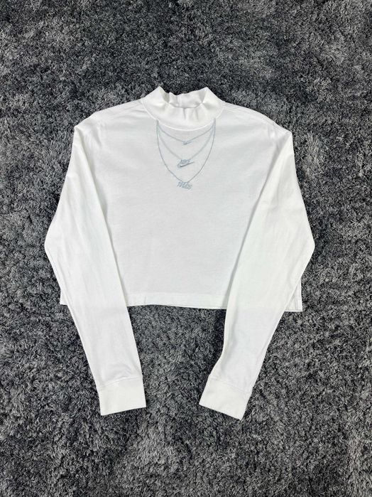 Nike Necklace Detail Mock-Neck Sweatshirt Дамска Блуза