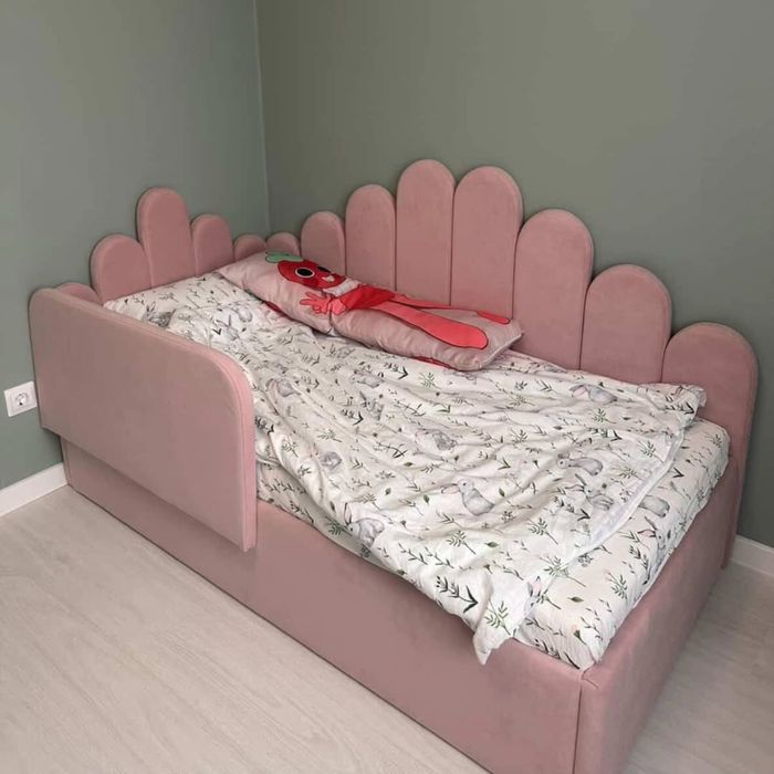 Детская мягкая кровать с механизмом и матрасом