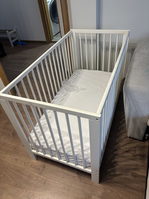 GULLIVER ikea Детско легло бебешко креватче, 60x120 см, бяло