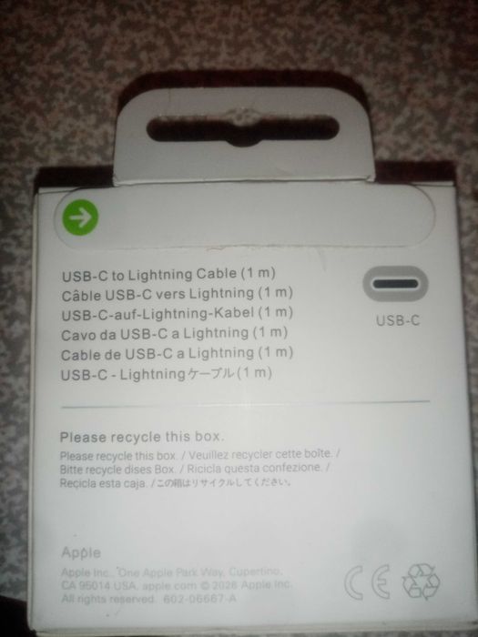 Продам кабель Type-C для iPhone, новый запечатан. (оригинал)