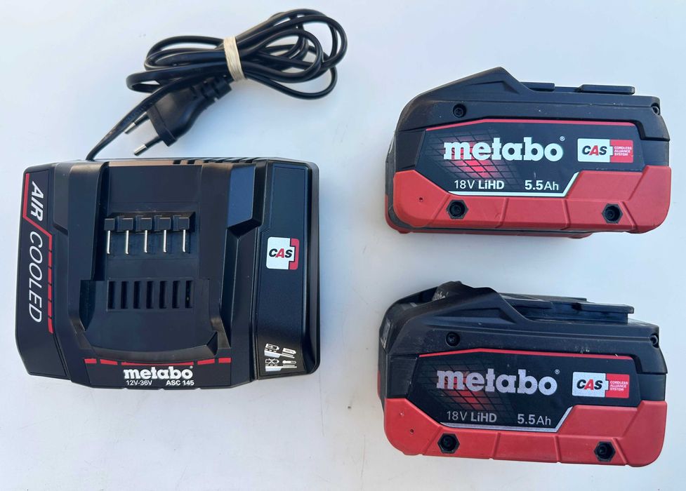 METABO W 18 LT BL 11-125 - Безчетков ъглошлайф 2x18V 5.5Ah като нов!