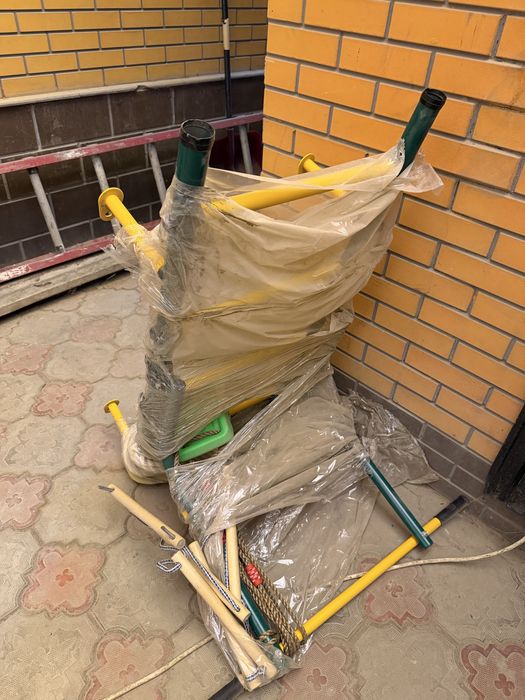 Детский турник с качелями